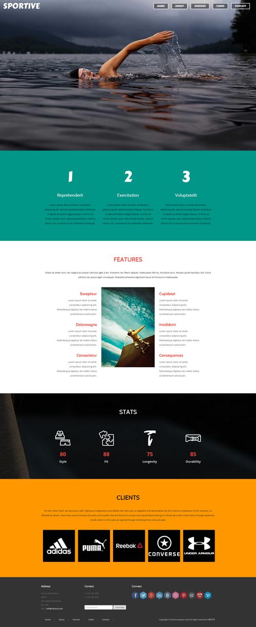 多配色创意metro风格企业网站织梦模板